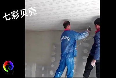 砂漿噴涂機(jī)工地施工，掛網(wǎng)砂漿噴涂(圖文)